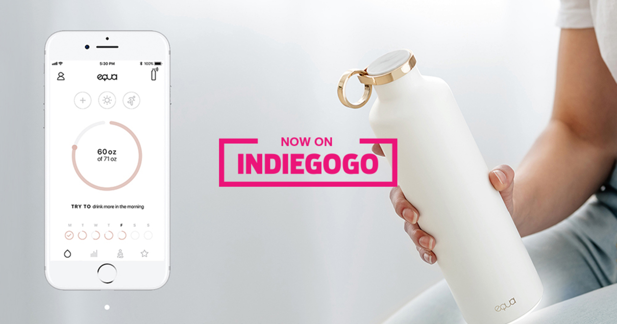 EQUA Smart Water Bottle with smart glow reminders by GOAT STORY - Indiegogo