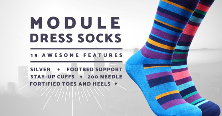 Ultra-High Tech Dress Socks with 15 Features by Module Socks - Indiegogo