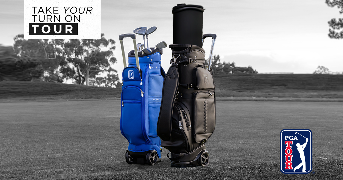 PGA TOUR golf bag: with Shark Wheels by Mojo Licensing - Indiegogo