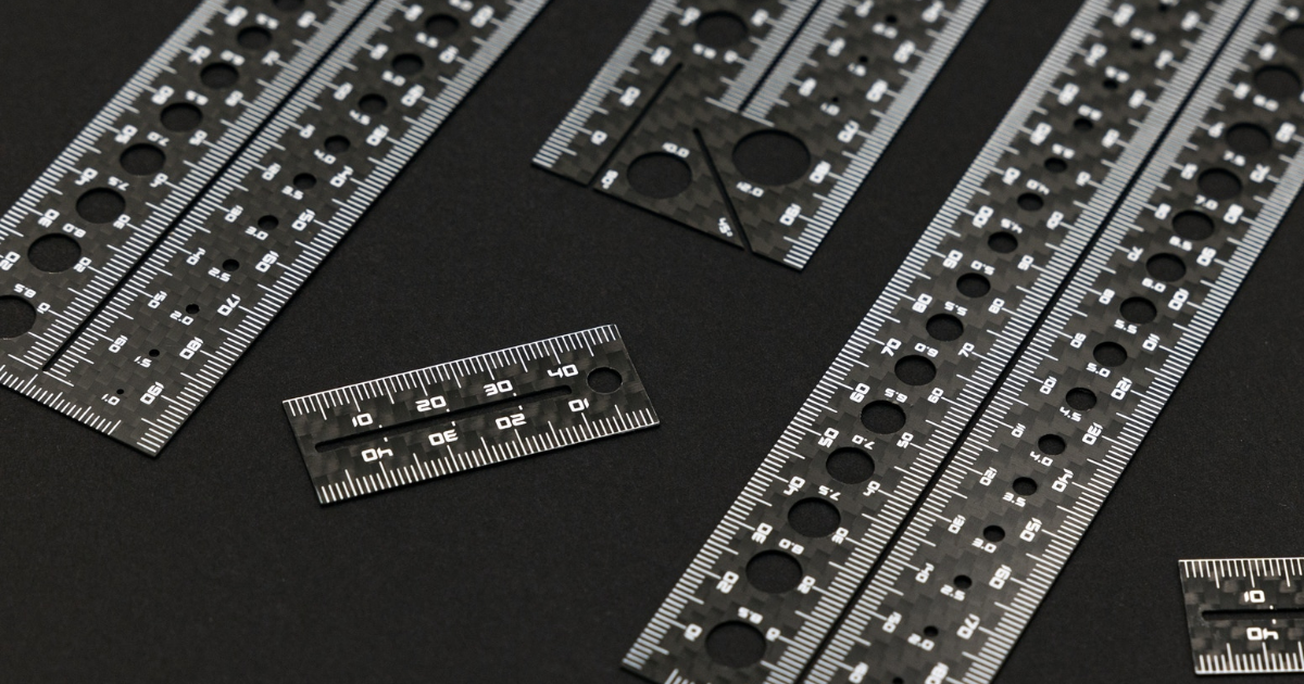 13mm Ruler C13 Slotted Ruler Set - EDC Measurement Tools by Carbon Thirteen ...