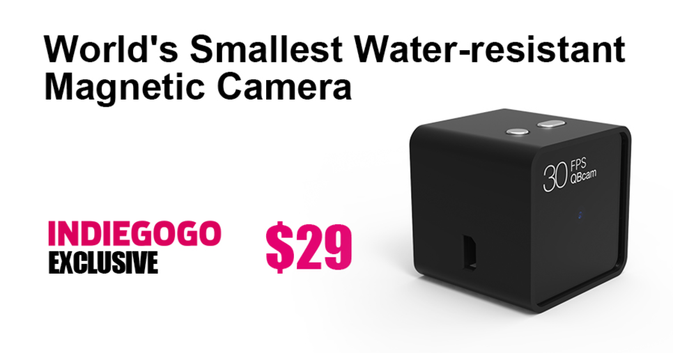 Square Magnetic Camera World's Smallest Water-resistant Magnetic Camera by QBcam - Indiegogo