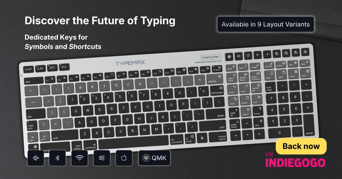 QwertyMax: The world's first keyboard with dedicated keys for essential ...
