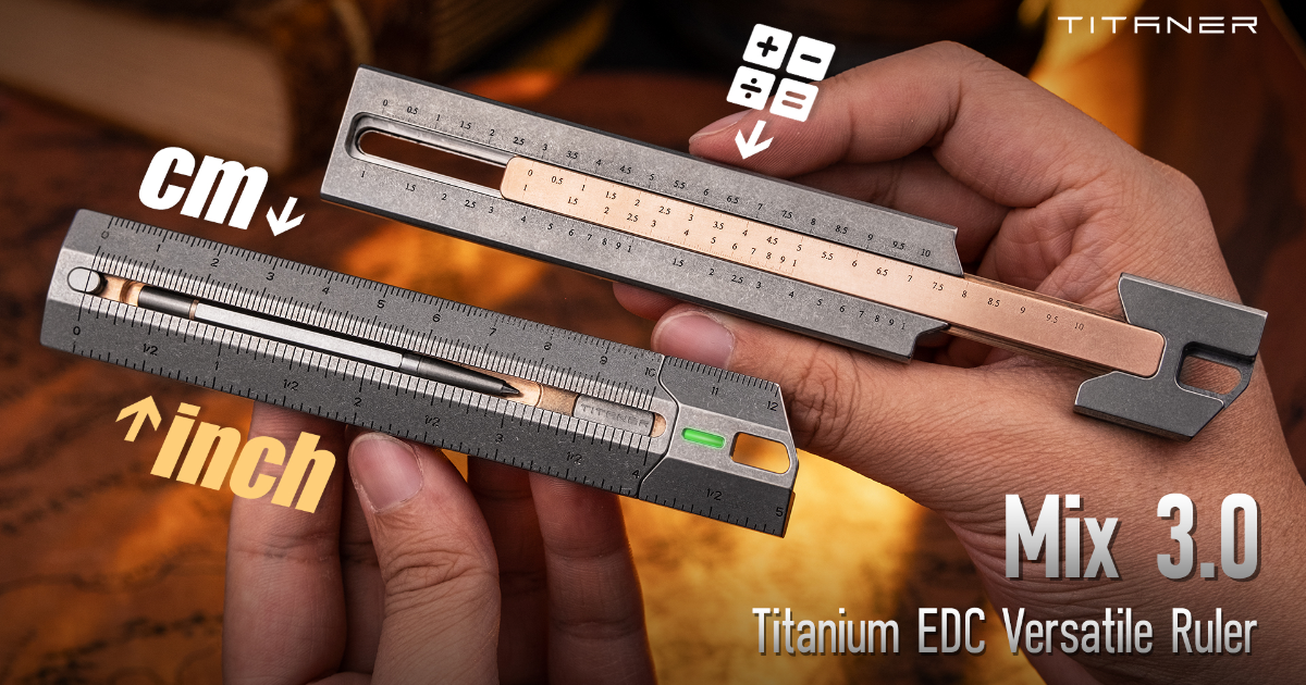 Titaner Mix 3.0 Titanium EDC Versatile Ruler by TITANER MaxMato LLC ...