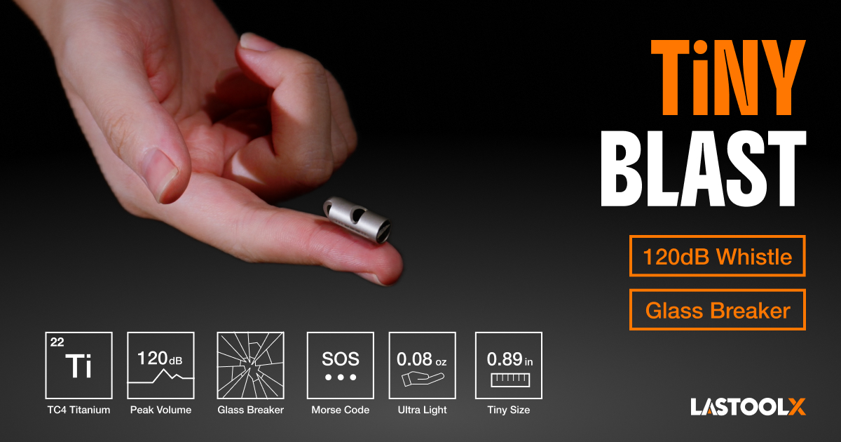 TinyBlast World Tiniest Titanium EDC Survival Tool by LASTOOLX