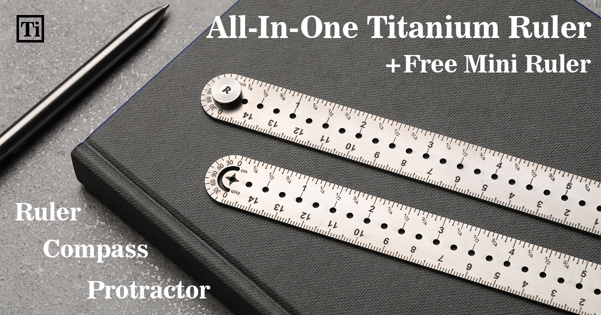Ono Ruler All-In-One Titanium Ruler by Umit Demir - Indiegogo