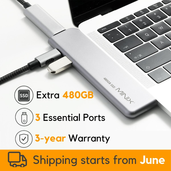 Mini Storage Port MINIX:4-IN-1 USB-C Multiport 480GB SSD Storage Hub by MINIX HK - Indiegogo