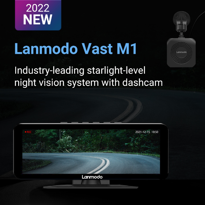 Lanmodo Vast M1: Night Vision System with Dashcam by Lanmodo