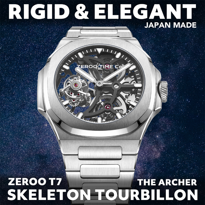 ZEROO T7 SKELETON TOURBILLON - RIGID & ELEGANT by ZEROOTIME CO