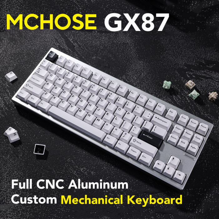 MCHOSE GX87 Aluminum Custom Mechanical Keyboard by MCHOSE - Indiegogo