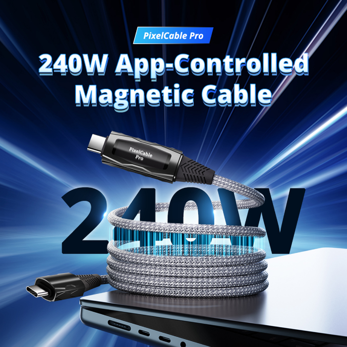 Smart Cable Module Versatile 240W App-Controlled Magnetic Smart Cable by mobfree - Indiegogo