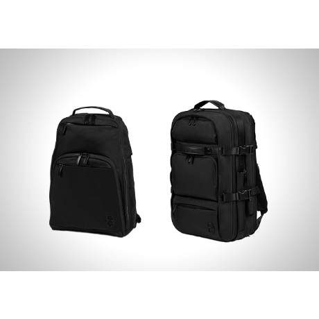 black leather mini backpack Sloan Mini Leather Backpack - Slim Design, Built-In Sleeve Fits 11" iPad - Black Onyx
