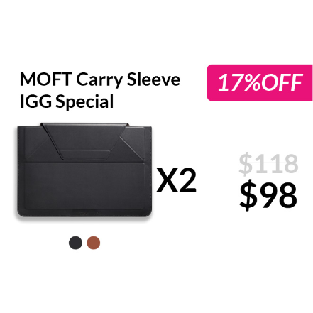 MOFT Carry Sleeve: With Invisible Stand & Storage by MOFT Stand