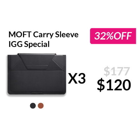 MOFT Carry Sleeve: With Invisible Stand & Storage by MOFT Stand