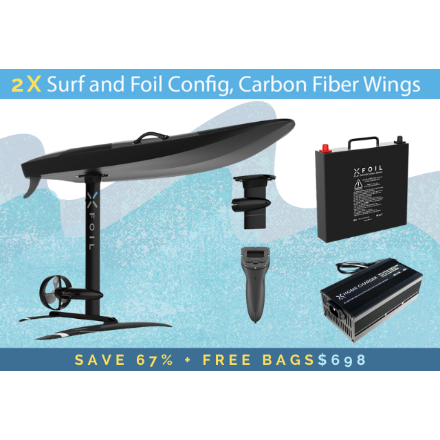 XFoil - Electric Carbon Fiber Surf & Hydrofoil by PLX Devices Inc