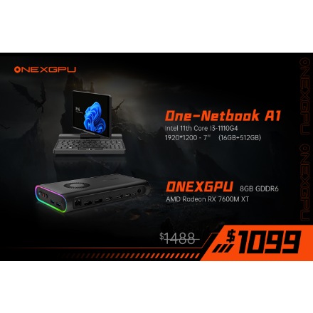 ONEXGPU: World's 1st Portable eGPU with Storage by OneXPlayer