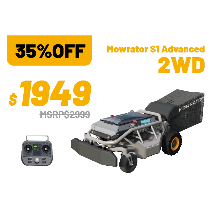 Mowrator S1 Remote Control Slope Vacuum Lawn Mower by Mowrator