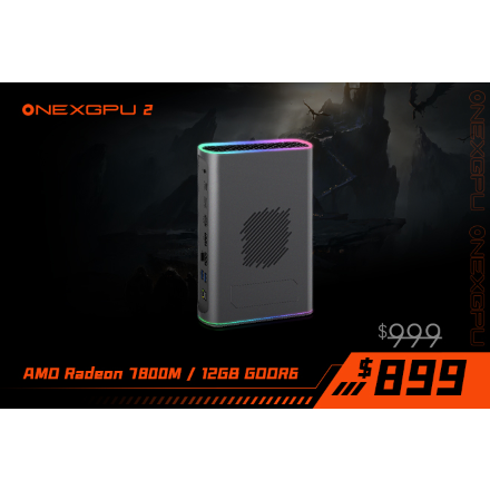 ONEXGPU 2: Ultimate eGPU with AMD Radeon RX 7800M by OneXPlayer
