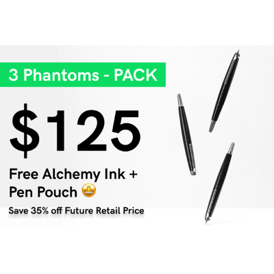 Phantom : Retractable Fountain Pen from Endless by Endless Design
