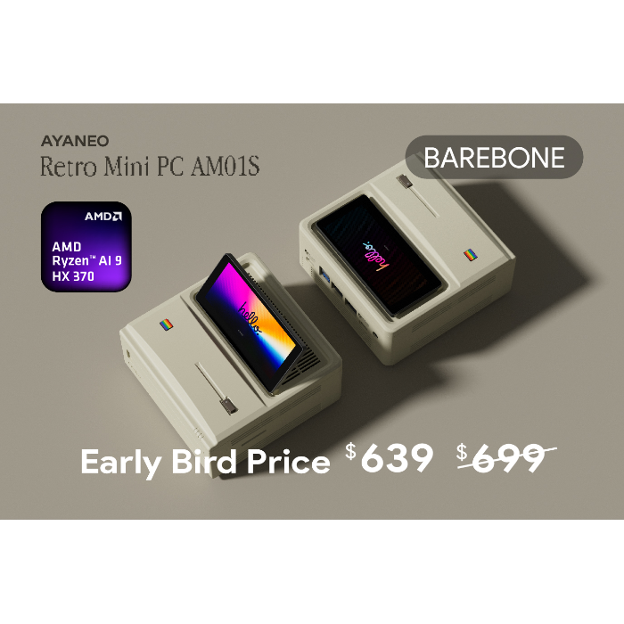 AM01S Mini PC: World's First Flip Screen Design by AYANEO - Indiegogo