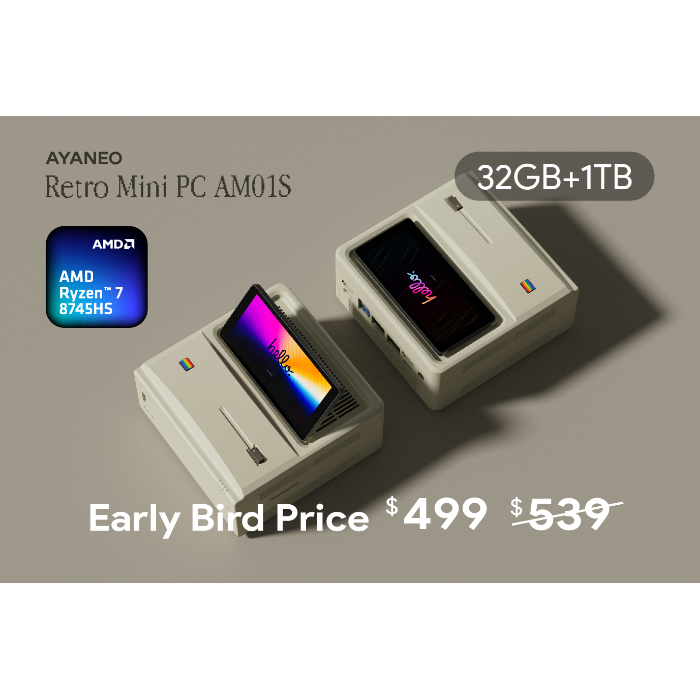 AM01S Mini PC: World's First Flip Screen Design by AYANEO - Indiegogo