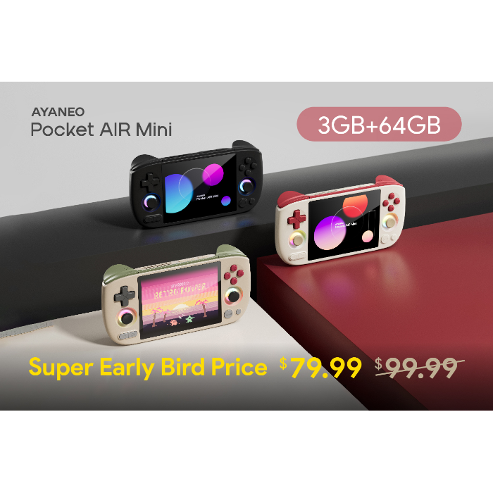 Pocket AIR Mini: High Value 4:3 Retro Screen Gaming Handheld by