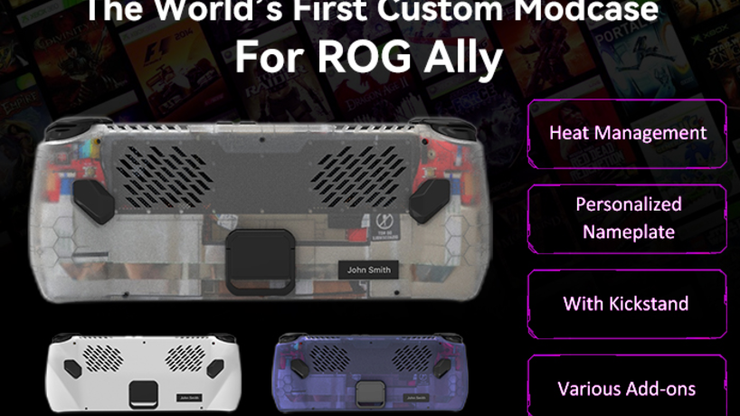Custom ROG Ally Back Modcase with Heat Management by HandheldDIY