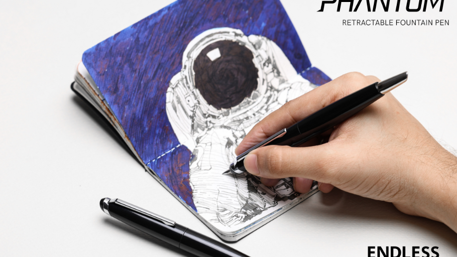 Phantom : Retractable Fountain Pen from Endless by Endless Design