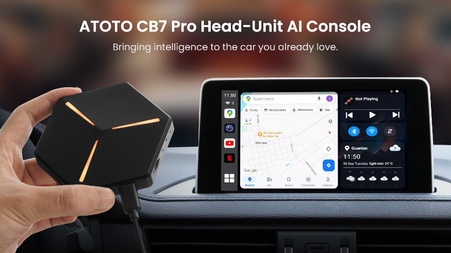 ATOTO CB7 Pro Headunit AI Console - GenAI Wireless CarPlay/AA