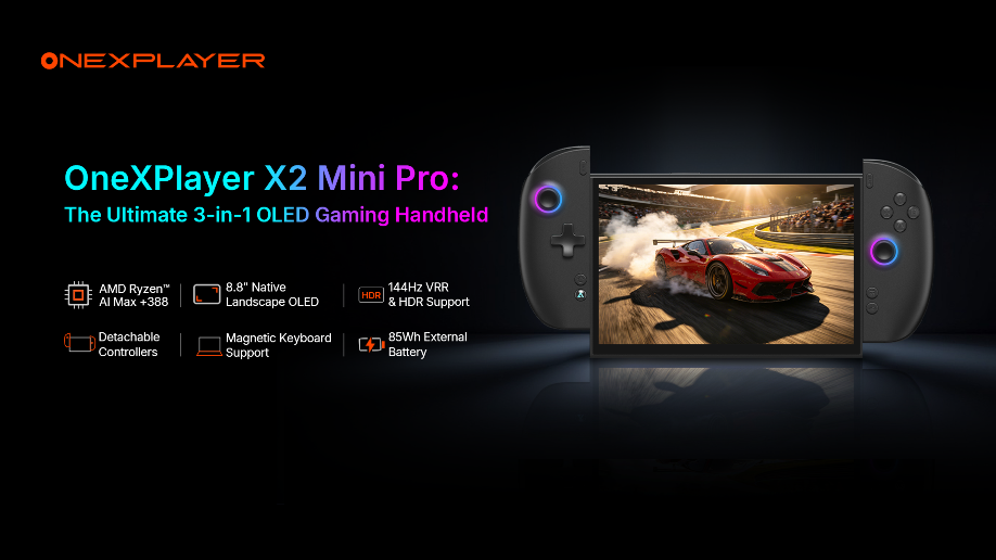 OneXPlayer X2 Mini Pro:The Ultimate 3-in-1 OLED Gaming Handheld by