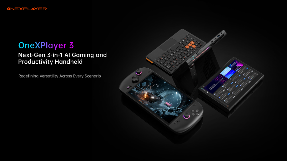 OneXPlayer 3: Next-Gen 3-in-1 AI Gaming and Productivity Handheld