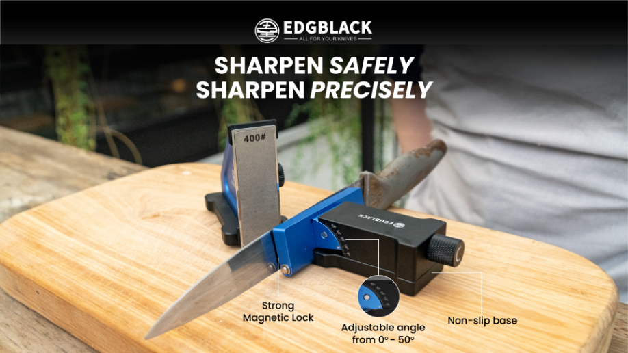 EDGBLACK Knife Sharpener: Safe, Easy, and Sharp l The 3-Minute
