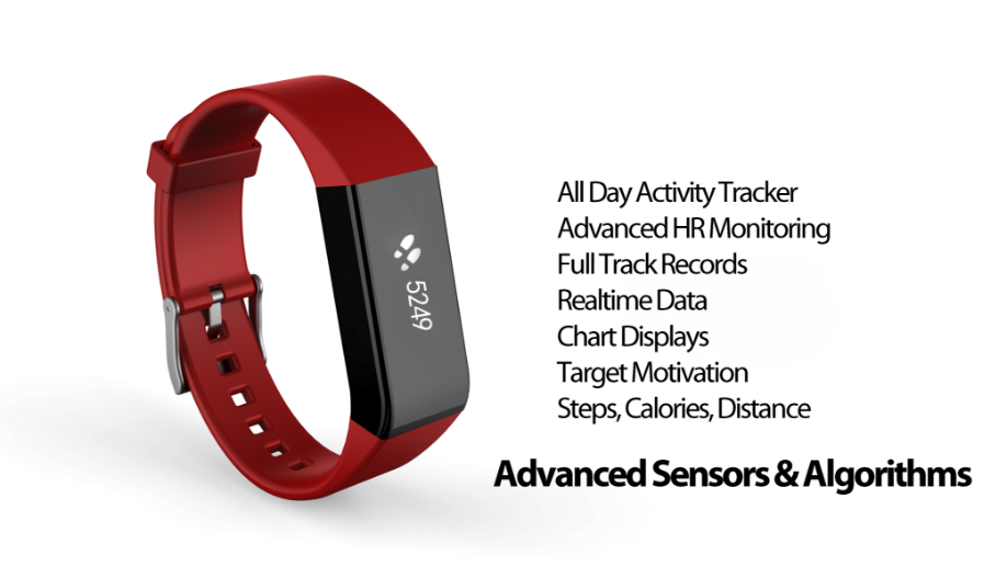 PULSE トレーニングデバイス 赤 PulseBand A6 - Healthy Living: One pulse at a time by Vidonn