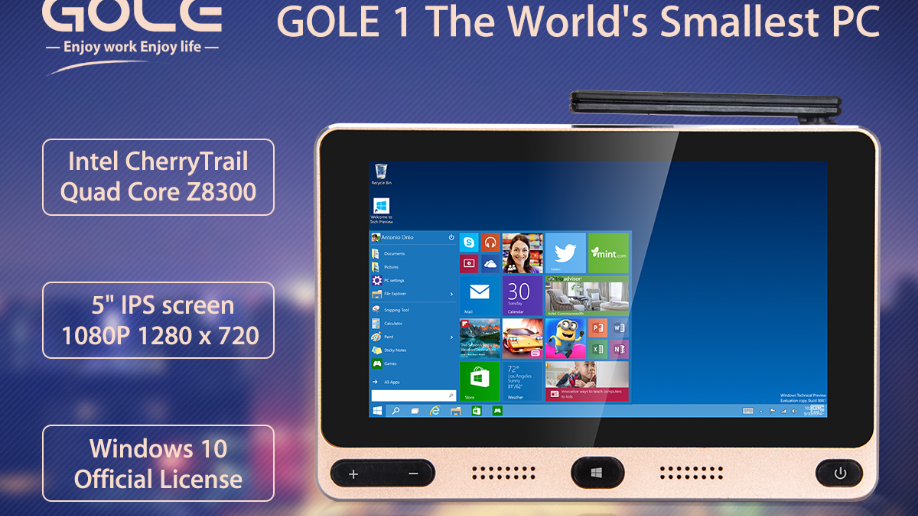 Gole1, Cheapest Windows10 Intel Touch Mini PC by Charbax - Indiegogo