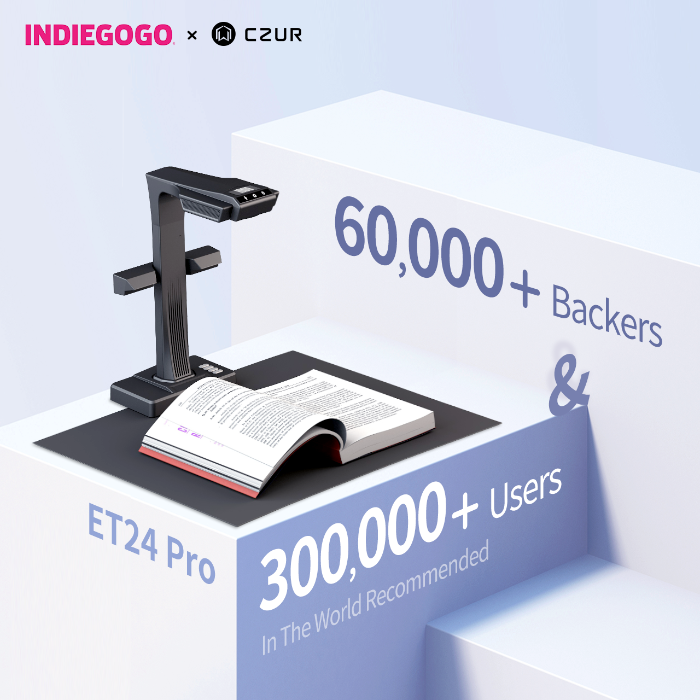 ET24 Pro - Incomparable Professional Book Scanner by CZUR - B.L.