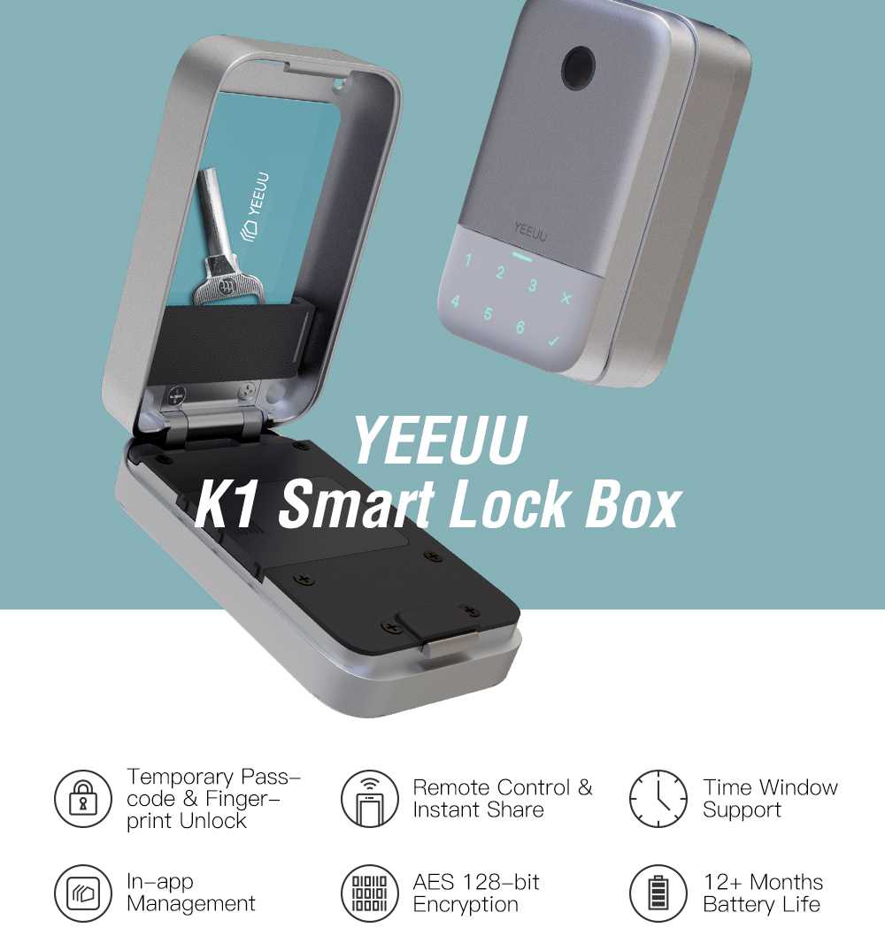 K1 Smart Lock Box: Makes Any Door-entry Smart by YEEUU TECH