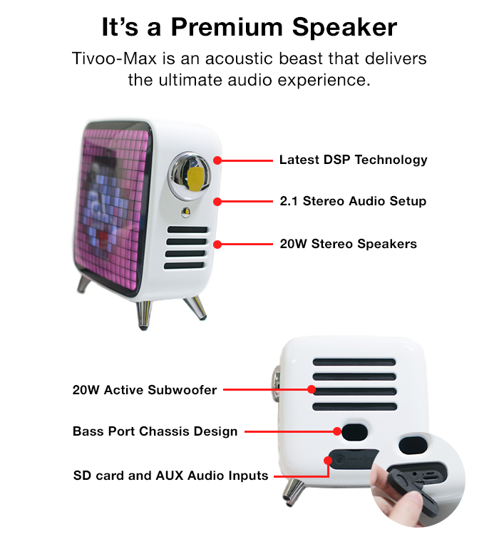 Tivoo-Max: Smart Bluetooth speaker with pixel art by Divoom Divoom