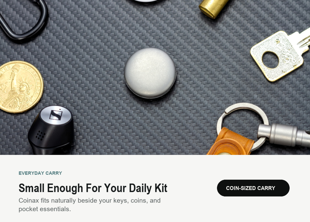 COINAX:Coin-Sized Magnetic Ti EDC Knife & Fidget Tool by Coinax
