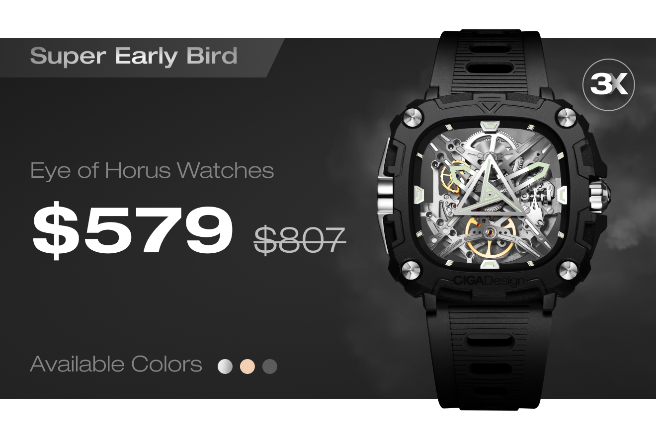 GAGO EYE - Original Design -  Watch CIGA Design Eye of Horus Automatic Skeleton Watch by CIGA  main image 2