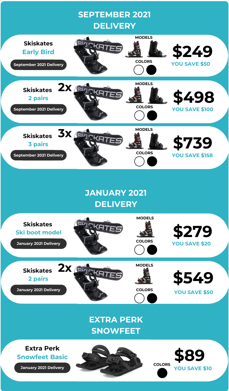 Skiskates 2 - World's Shortest Skis by Snowfeet Skiskates - Indiegogo