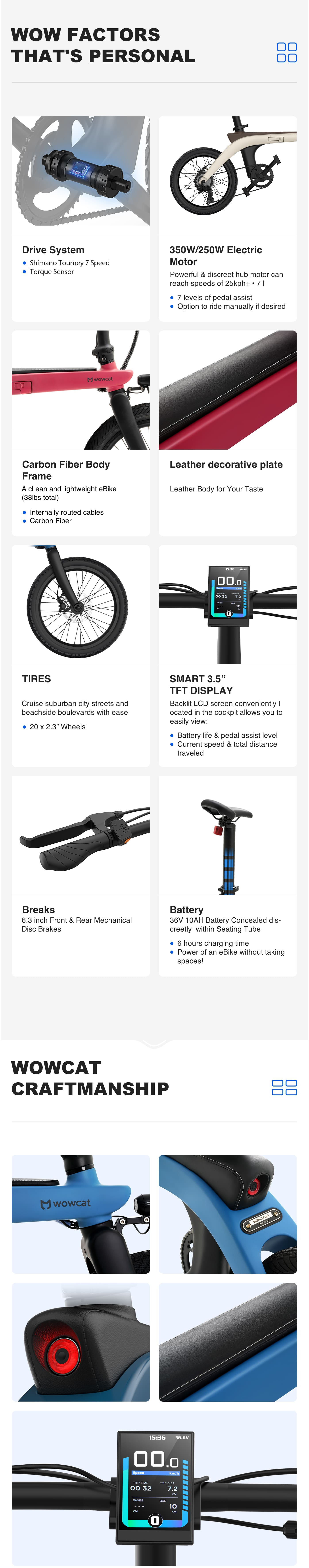 WOWCAT C1 Full Specifications Chart
