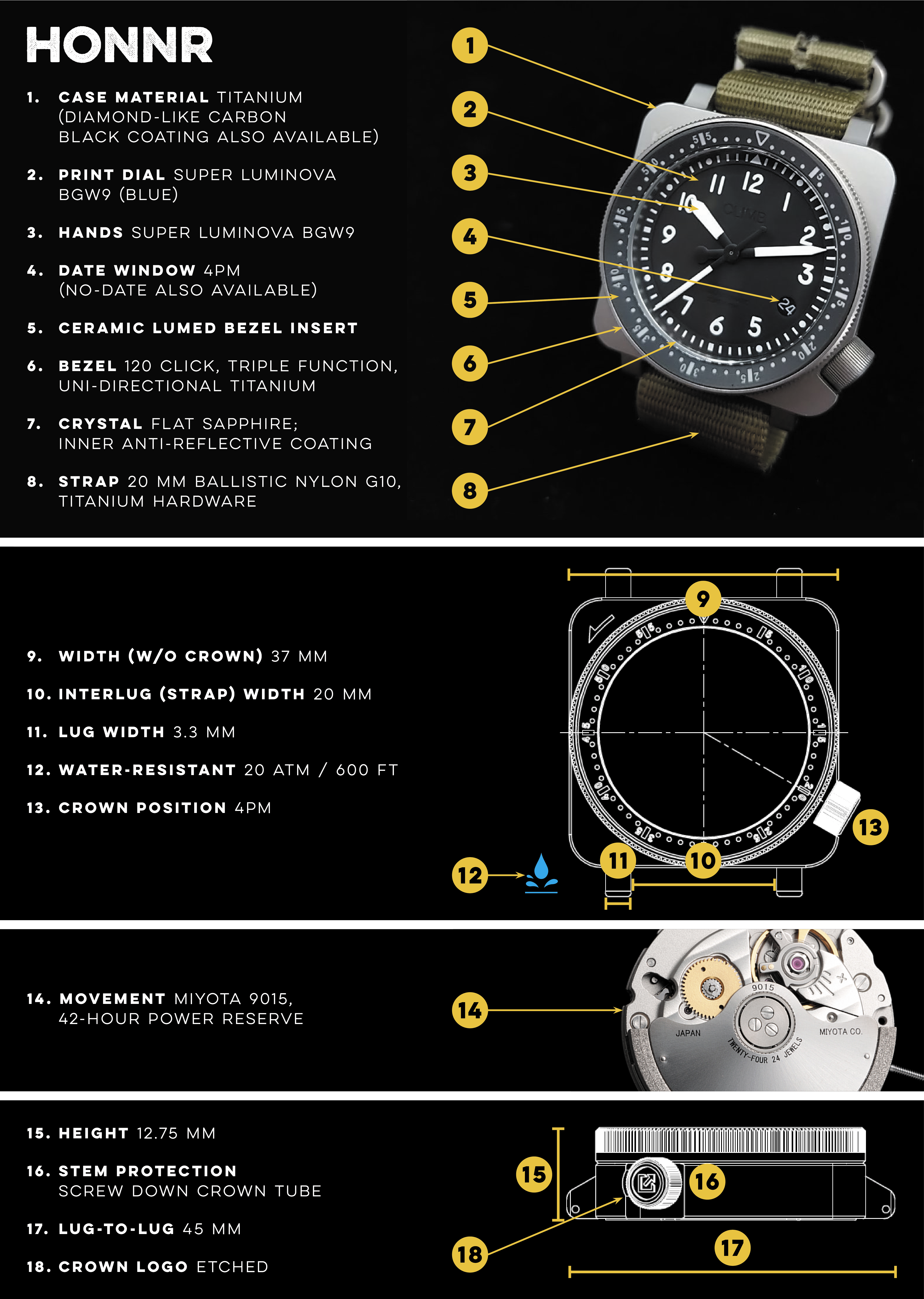 Titanium Pilot-Diver Mission Watches - Redux & Co. by Redux & Co
