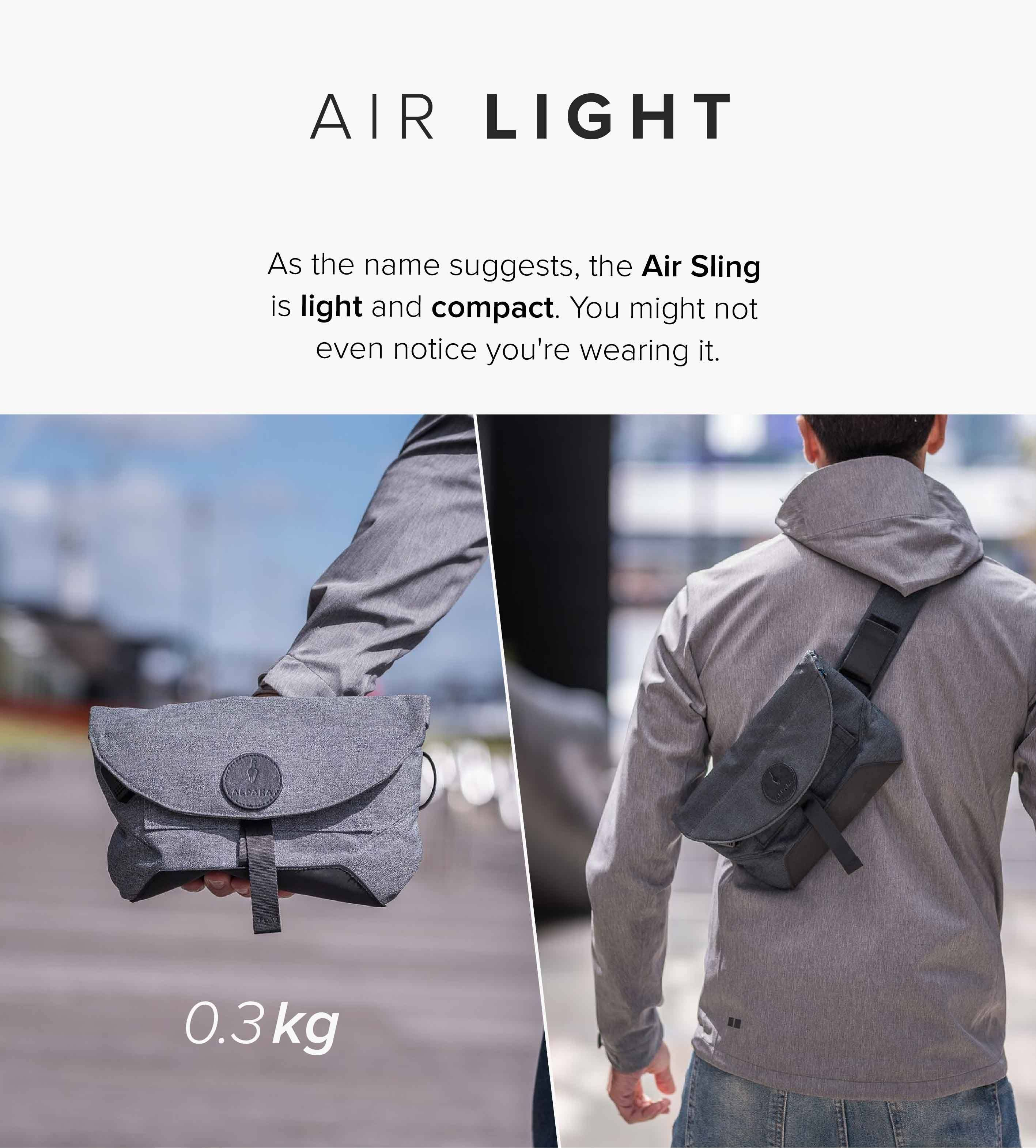 【新品同様】Air Sling Pro グレー (ALPAKA) Air Sling: The World's Best Cutproof Sling Bag by ALPAKA - Indiegogo