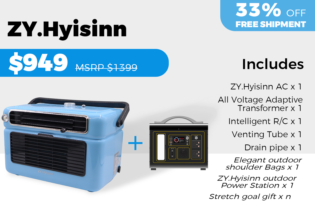 ZY.Hyisinn Ultralight Portable Air Conditioner by ZY Hyisinn