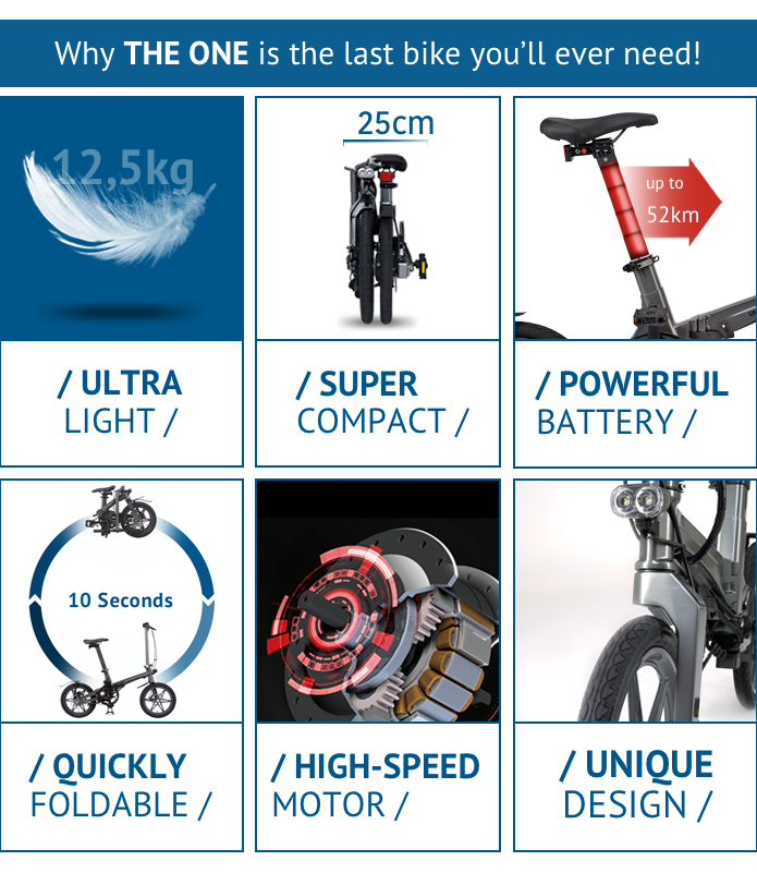 THE ONE - World's Lightest Electric Folding Bike! by United City