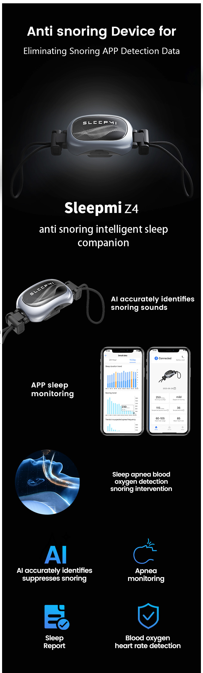 值米Z4（SLEEPMI Z4） Sleepmi Z4: Smart anti-snore device by Sin Ying CHAN - Indiegogo