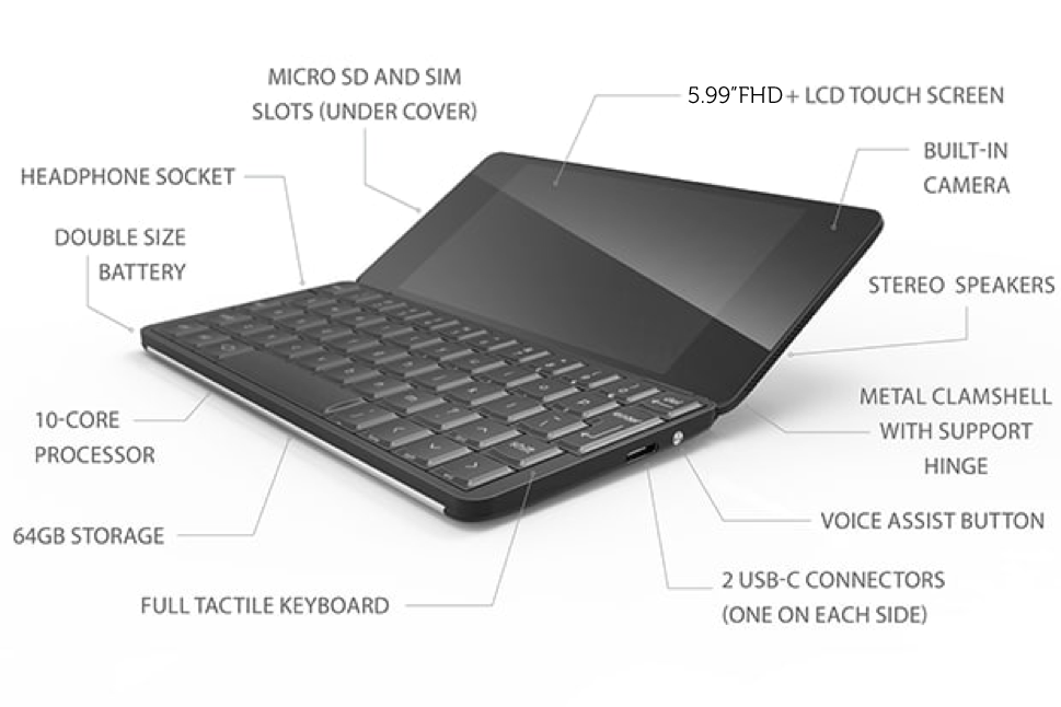 Gemini PDA Android & Linux keyboard mobile device by Planet Computers ...