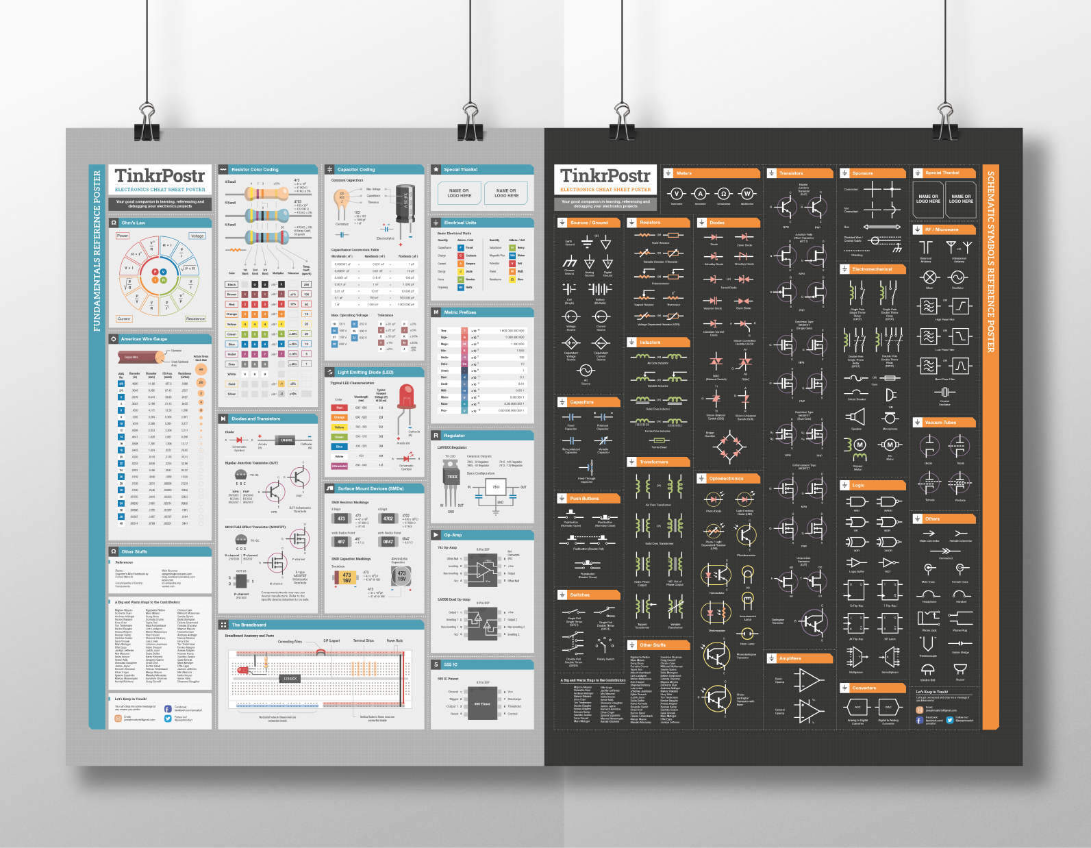 TinkrPostr: Basic Electronics Reference Posters by Joseph Ricafort ...