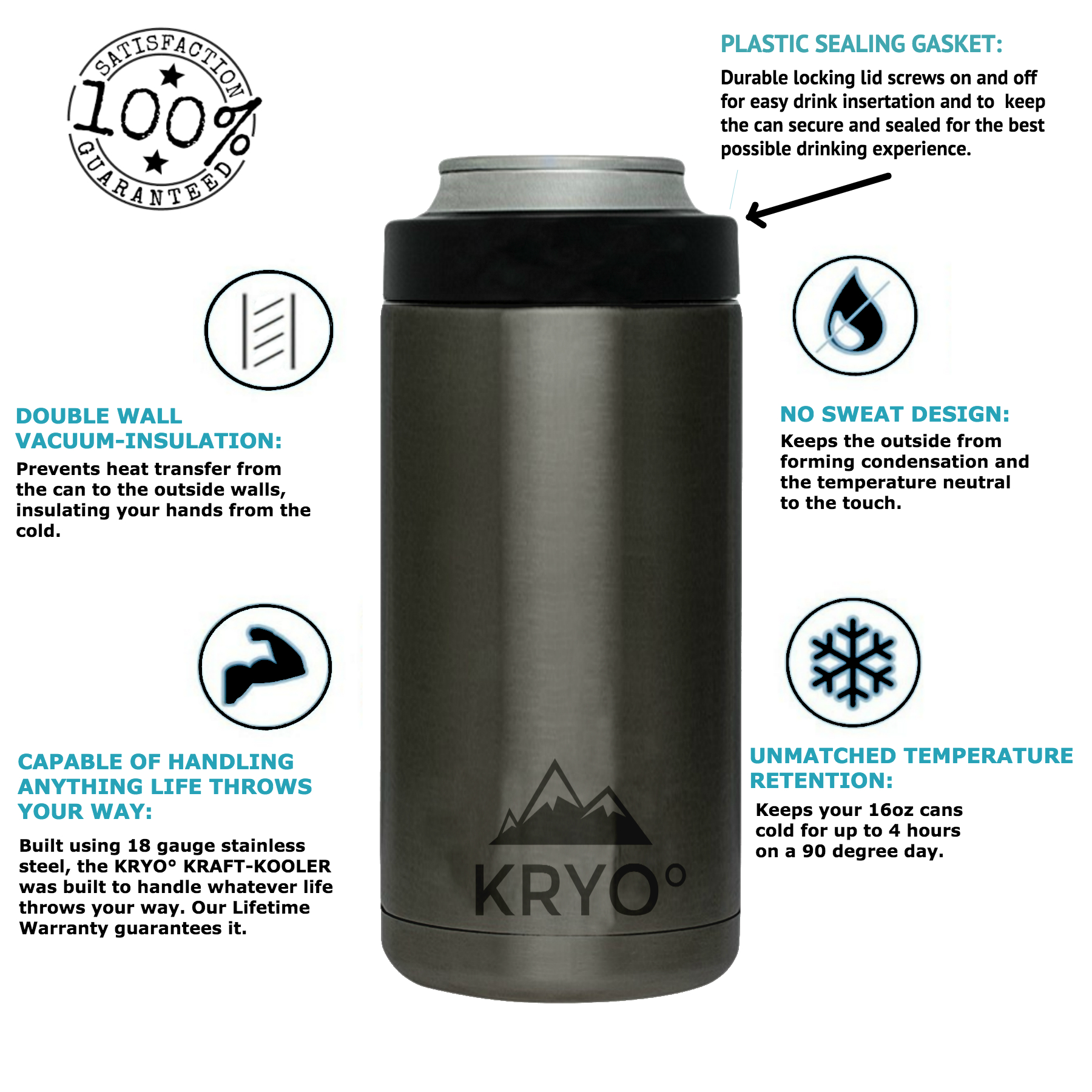 ko_ko♡ KRYO HOPSULATOR - 16oz Vacuum-Insulated Can Cooler by Dylan Jacob