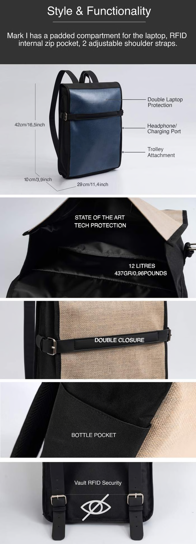 Mark, a different backpack every day by Femea CANTELE - Indiegogo