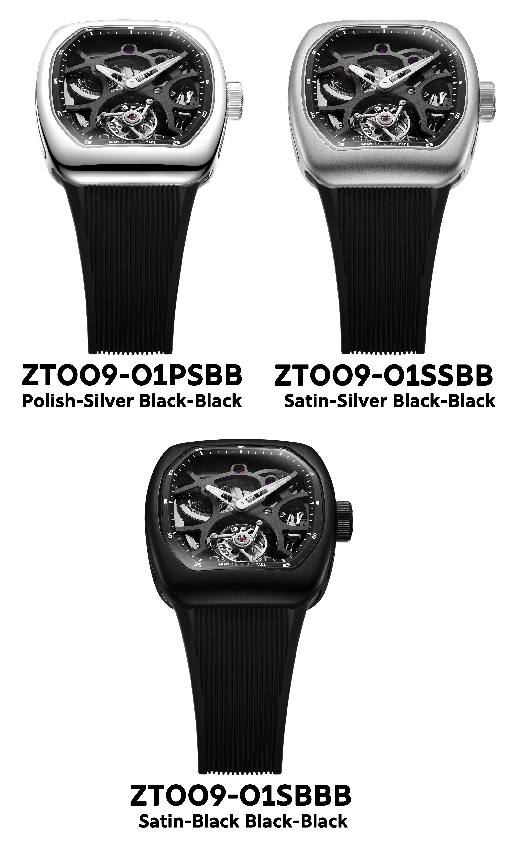 ZEROO T9 & T9-01 Mechanical Automatic Tourbillon by ZEROOTIME CO